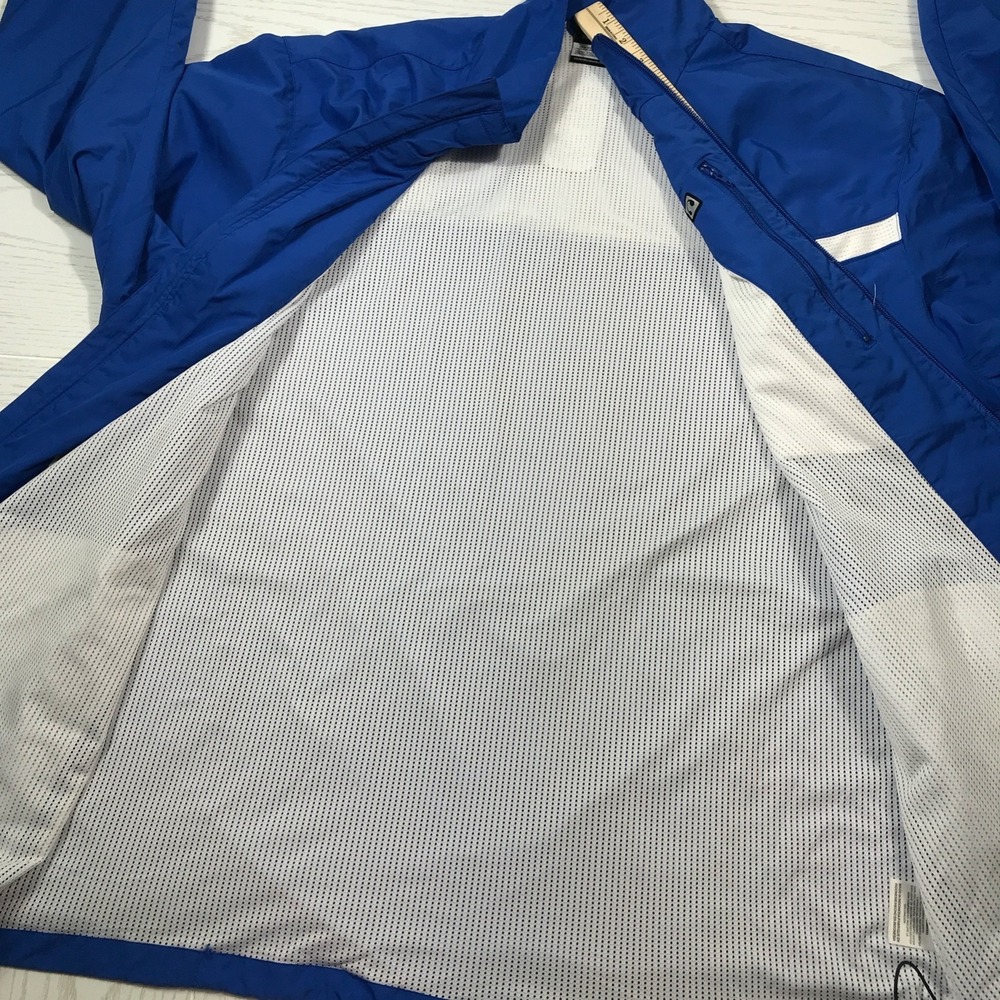 Nike Dri-Fit Windbreaker Jacket Men XXLT Blue Lined Full Zip Vented Zip Pockets - Picture 8 of 16
